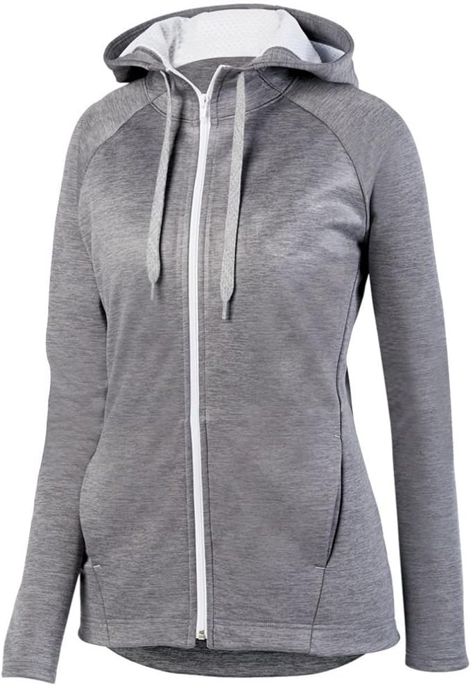 Augusta Activewear Ladies Zoe Tonal Heather Full Zip Hoody at Amazon  Women’s Clothing store